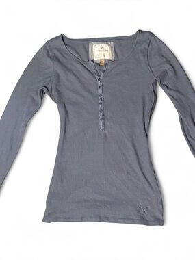 Vintage American Eagle Outfitters Long Sleeve Ribbed Henley